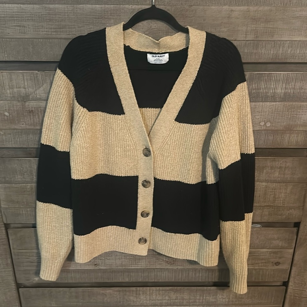 Old Navy Stripe Cardigan M Talk